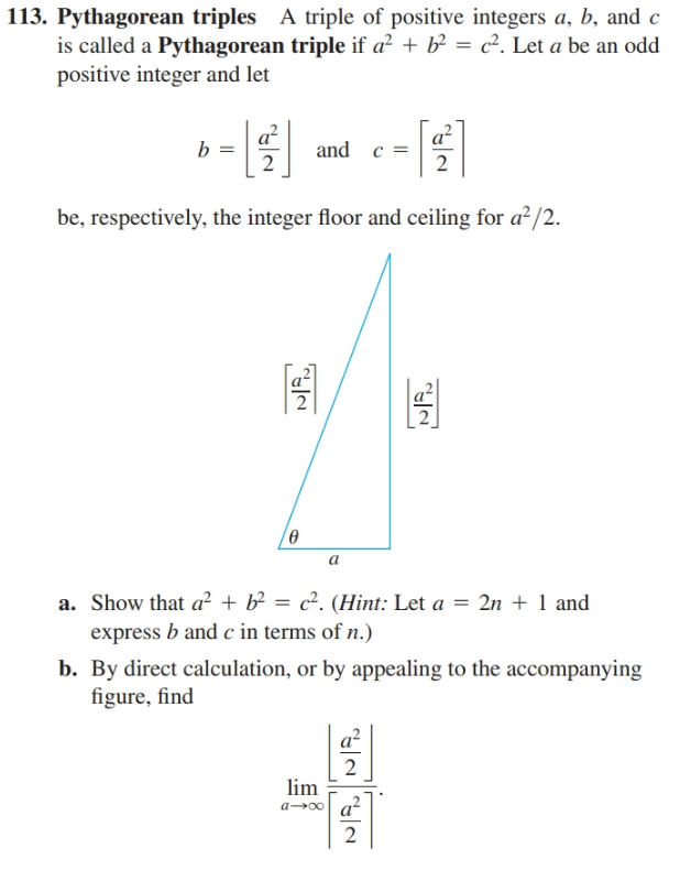 Answered 113 Pythagorean Triples A Triple Of Bartleby