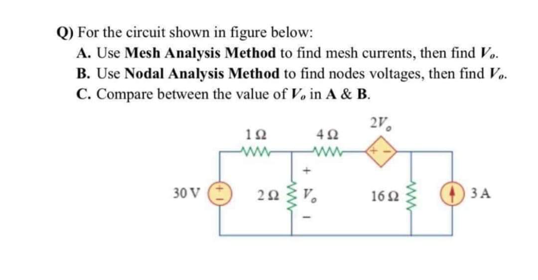 Answered Q For The Circuit Shown In Figure Bartleby