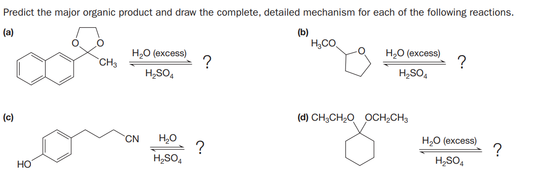 Complete The Following Reaction By Drawing The Major Organic Product