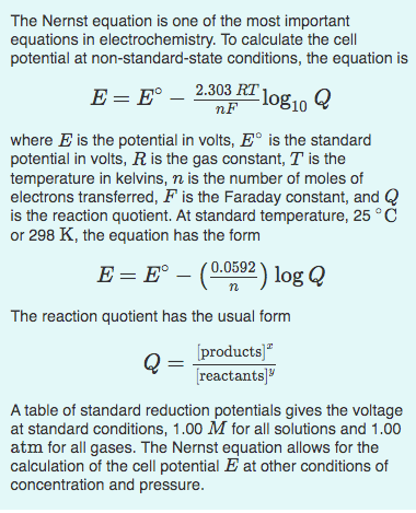 Answered The Nernst Equation Is One Of The Most Bartleby