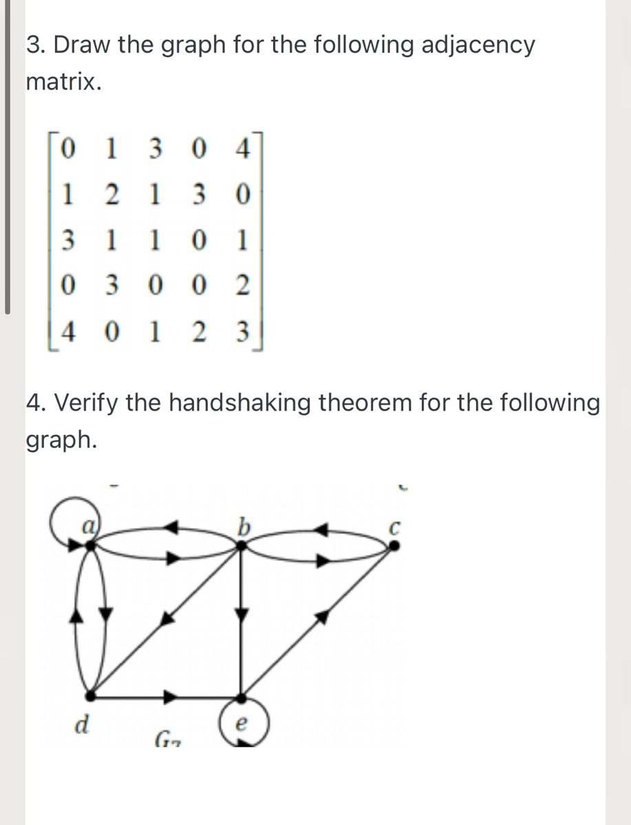 Answered 3. Draw the graph for the following… bartleby