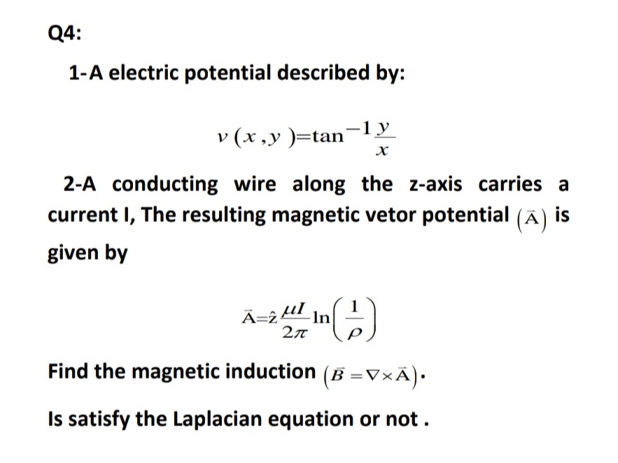 Answered Q4 1 A Electric Potential Described Bartleby