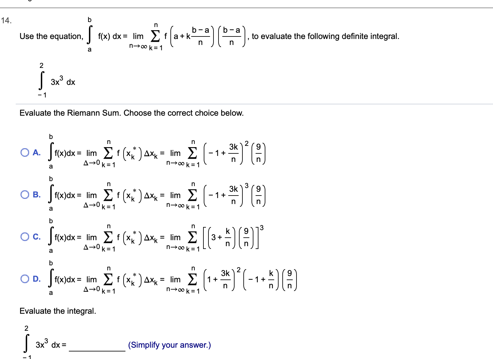 Answered B 14 N B A Use The Equation F X Dx Bartleby