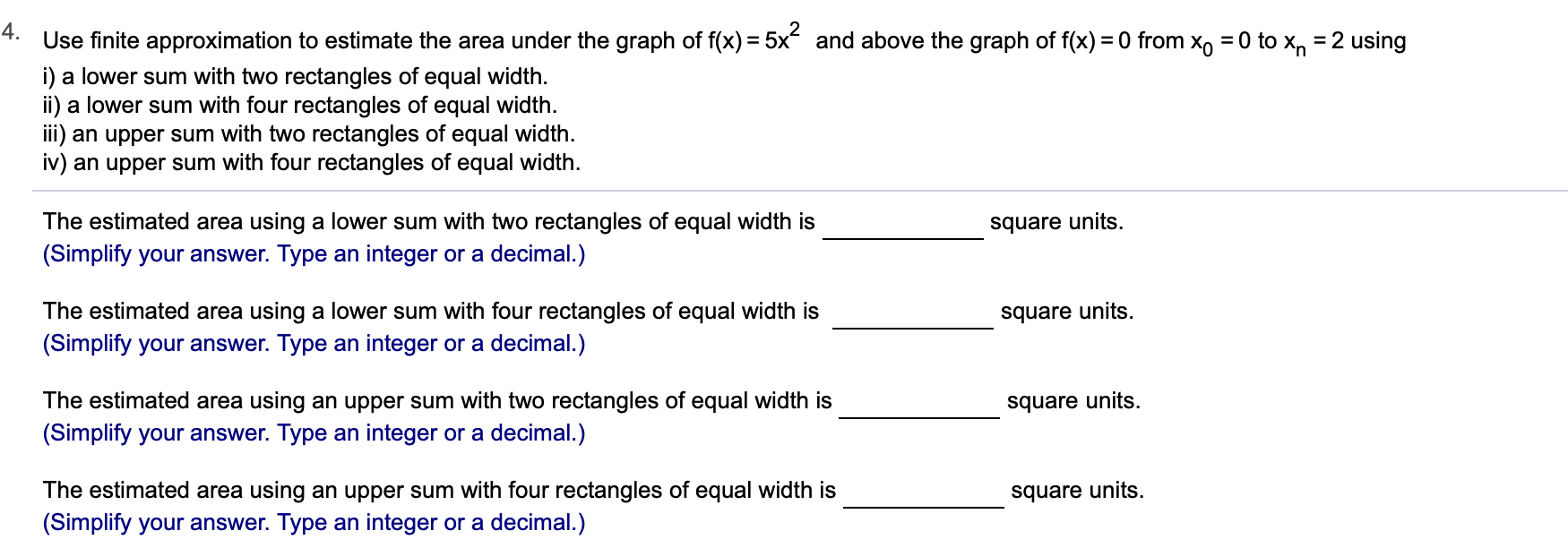 Answered 4 Use Finite Approximation To Estimate Bartle