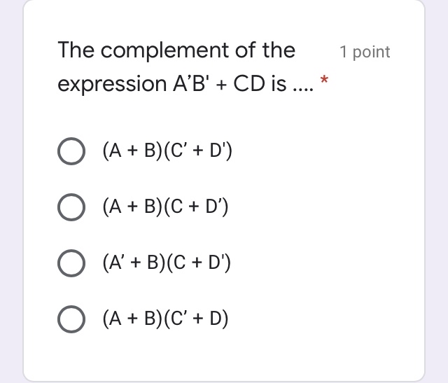 Answered: The Complement Of The Expression A'B' +… | Bartleby