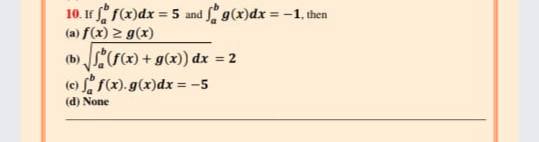 Answered 10 Ir F X Dx 5 And G X Dx 1 Then Bartleby