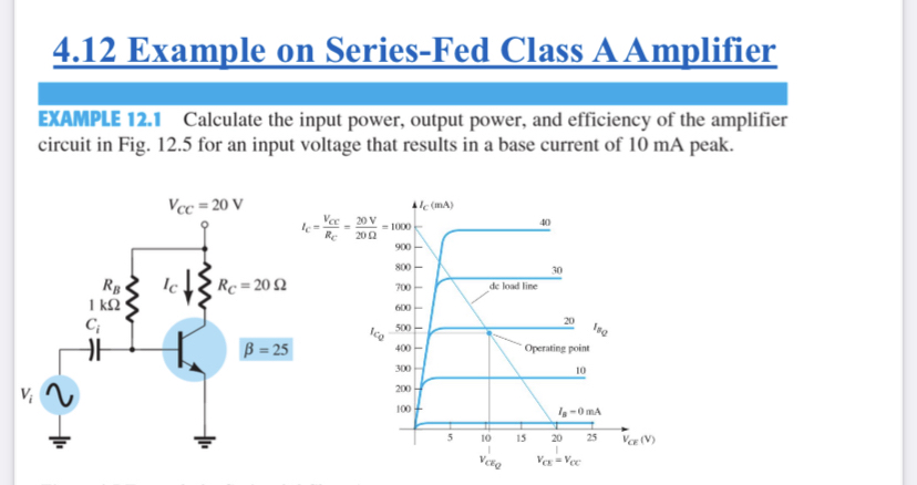 class a series fed power amplifier experiment