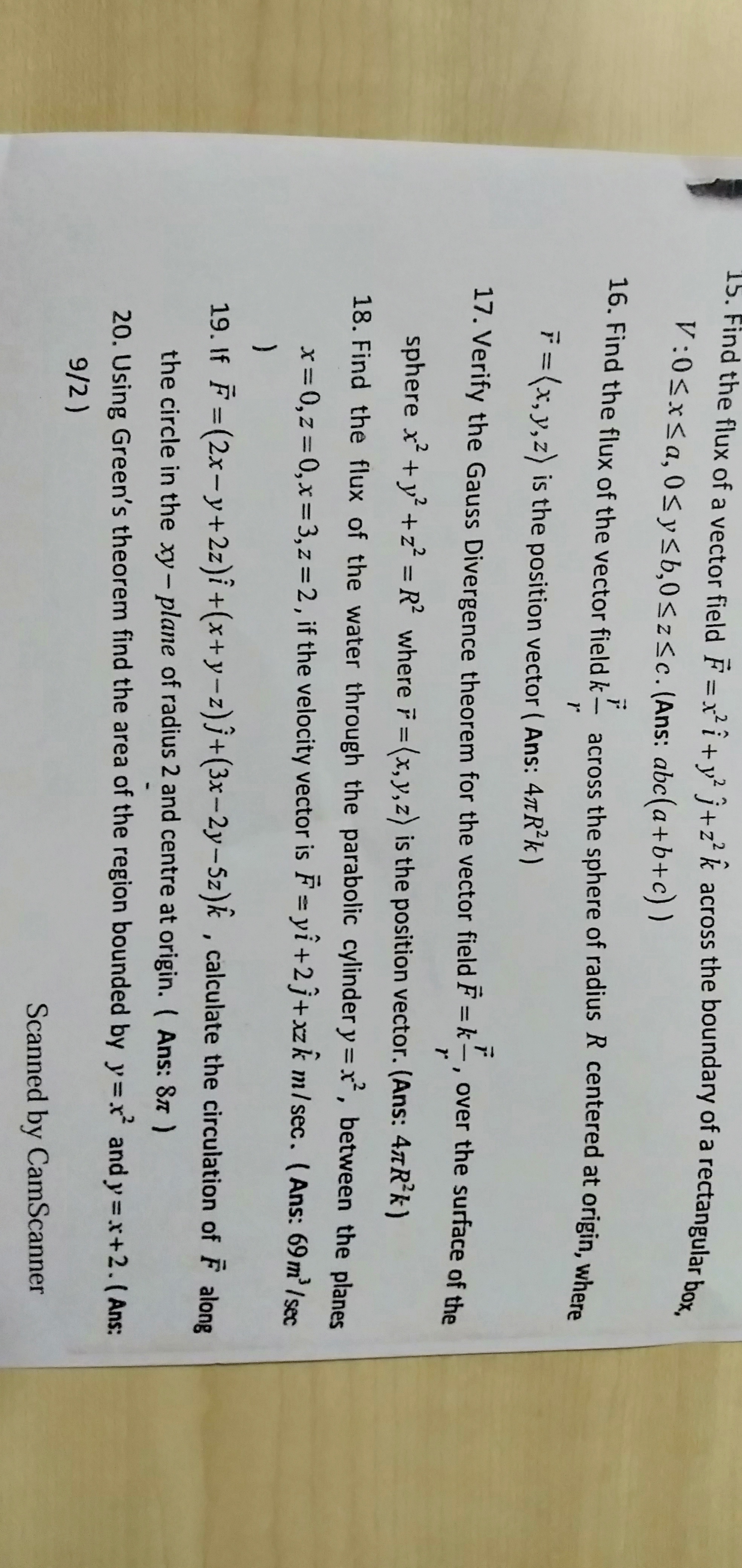 Answered 15 Find The Flux Of A Vector Field F Bartleby