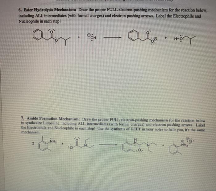 Answered: 6. Ester Hydrolysis Mechanism: Draw the… | bartleby