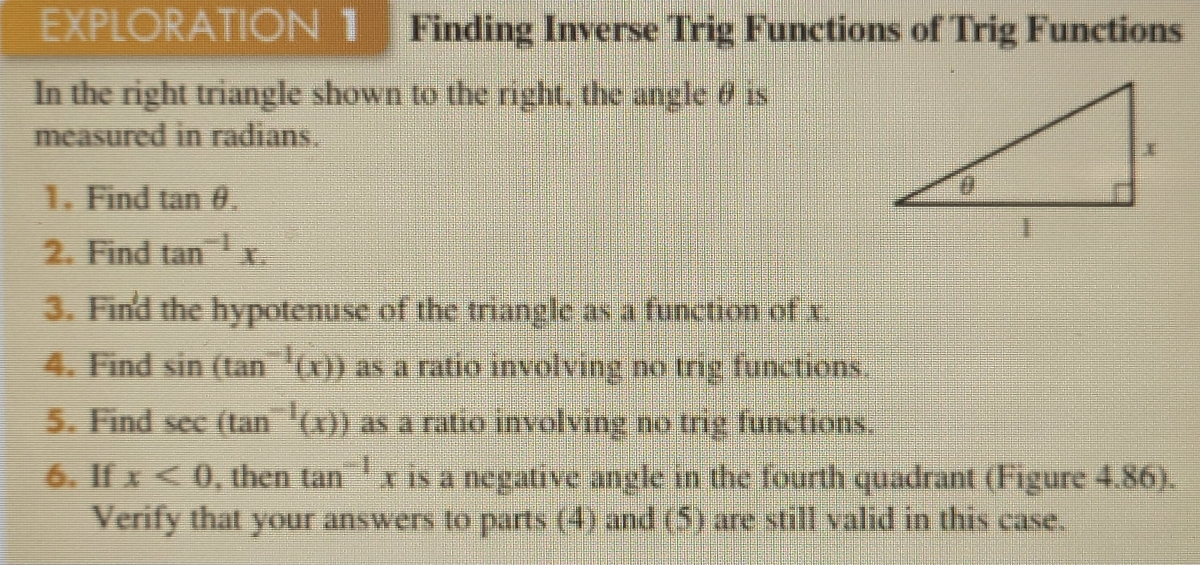 Answered In The Right Triangle Shown To The… Bartleby