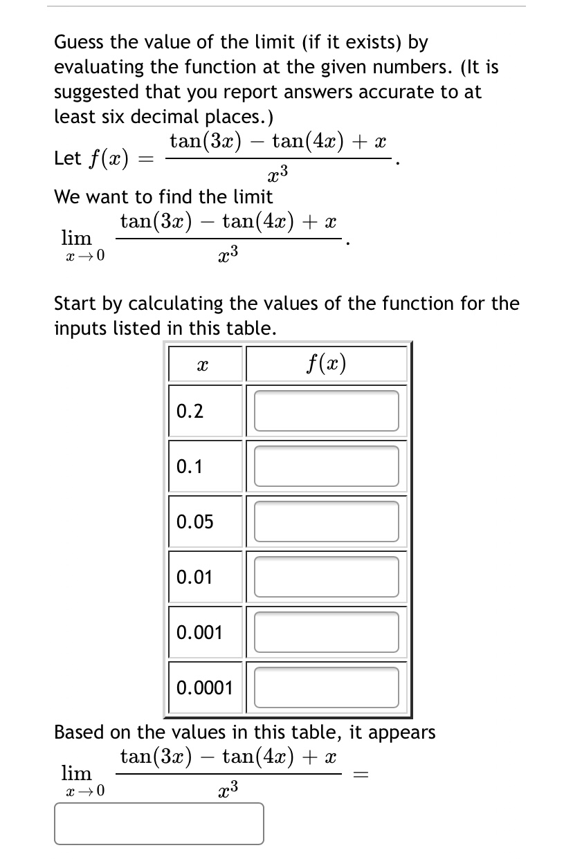 Answered Let F X Tan 3x Tan 4x X We Bartleby