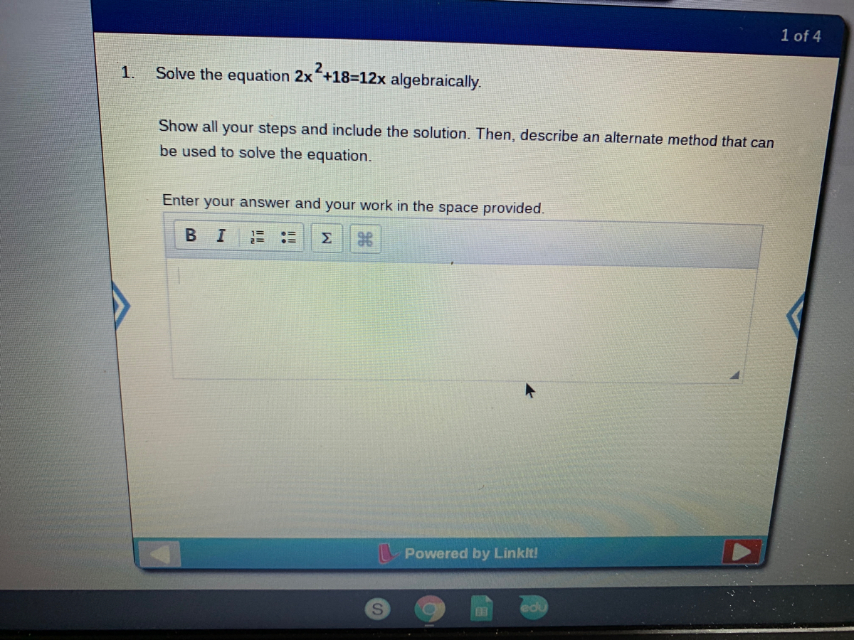 Answered 1 Solve The Equation 2x 18 12x Bartle