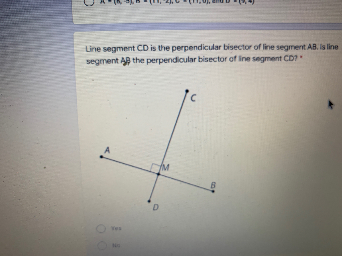 Answered Line segment CD is the perpendicular… bartleby