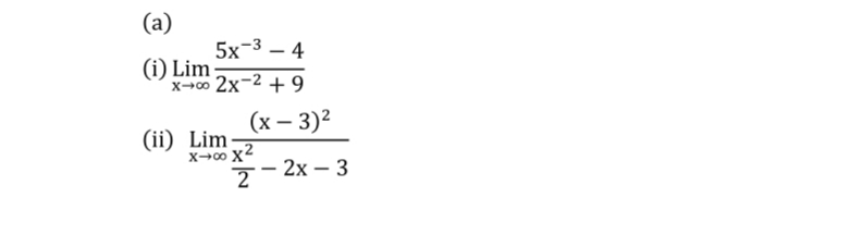 Answered A 5x 3 4 I Lim X 00 2x 2 9 H Bartleby