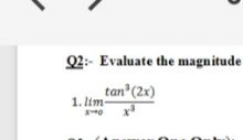 Answered Q2 Evaluate The Magnitude Tan 2x 1 Bartleby