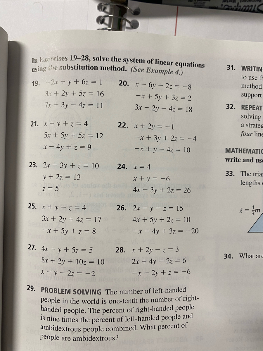 Answered In Exercises 19 28 Solve The System Of Bartleby