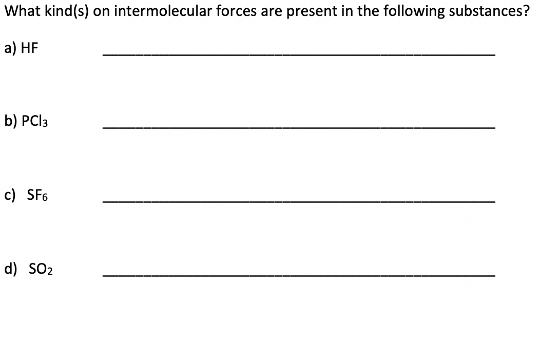 Answered What kind(s) on intermolecular forces… bartleby