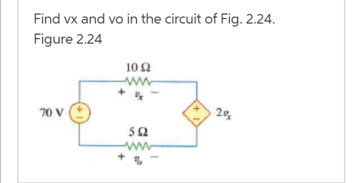 Answered Find Vx And Vo In The Circuit Of Fig Bartleby