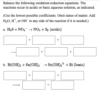 Answered Balance The Following Bartleby