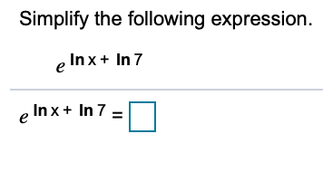 Answered: Simplify The Following Expression. E… | Bartleby