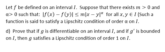 Answered Let F Be Defined On An Interval I Bartleby