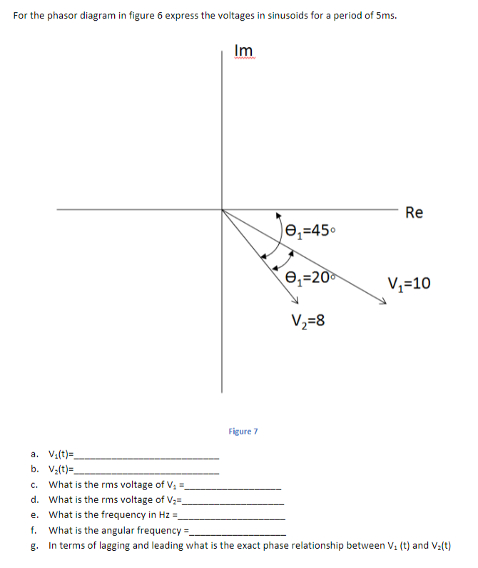 Answered For The Phasor Diagram In Figure 6 Bartleby