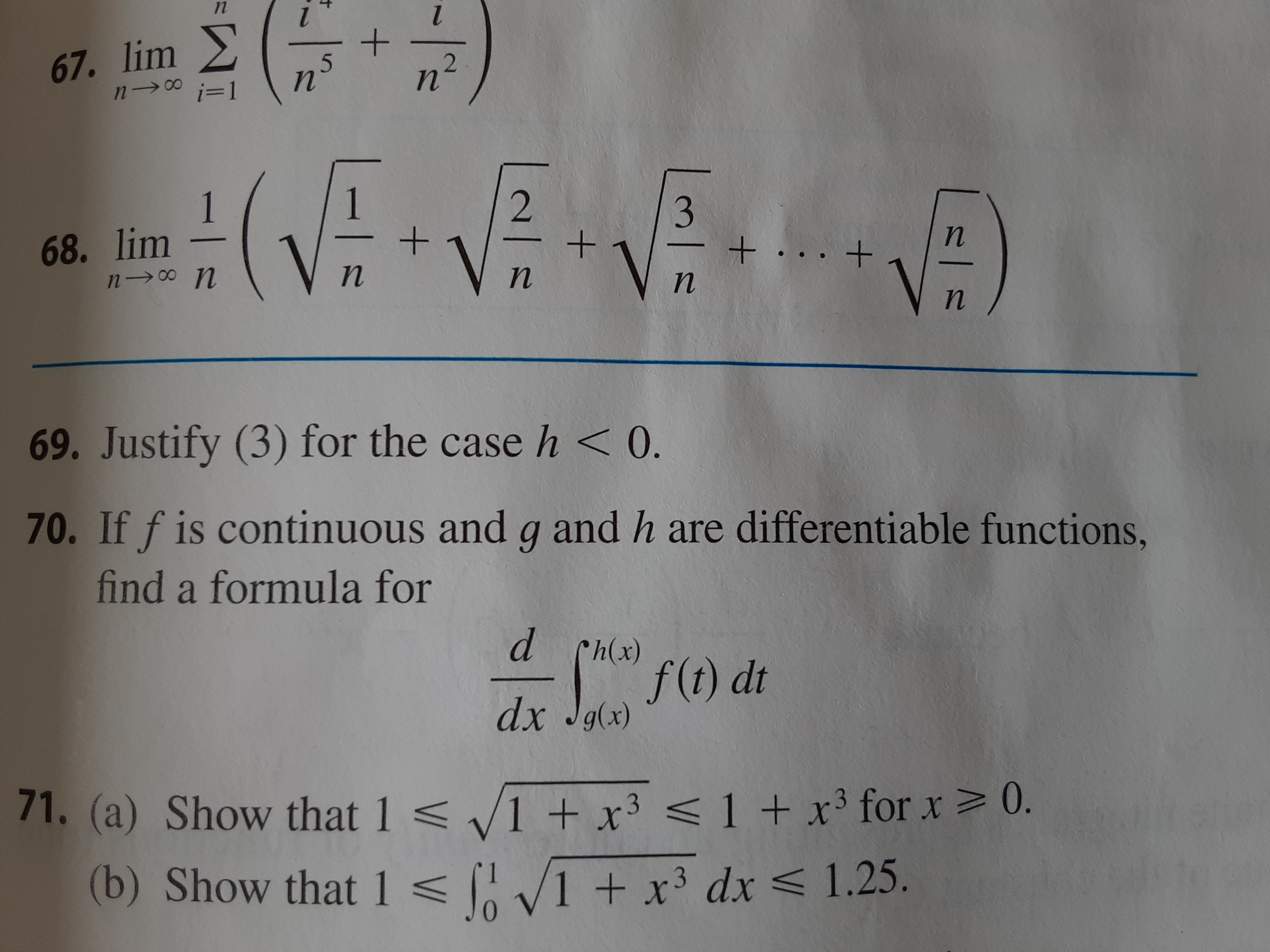Answered If F Is Continuous And Q And H Are Bartleby