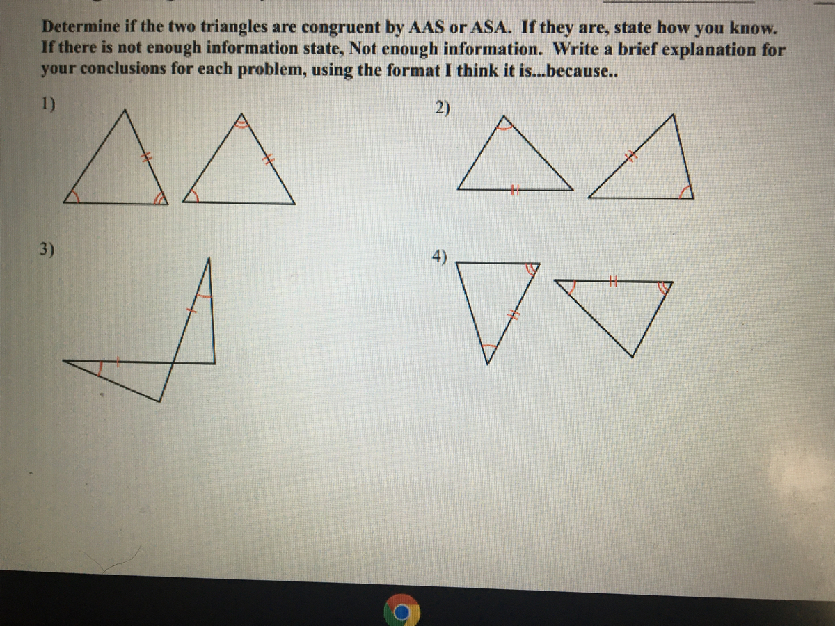 Answered Determine If The Two Triangles Are Bartleby
