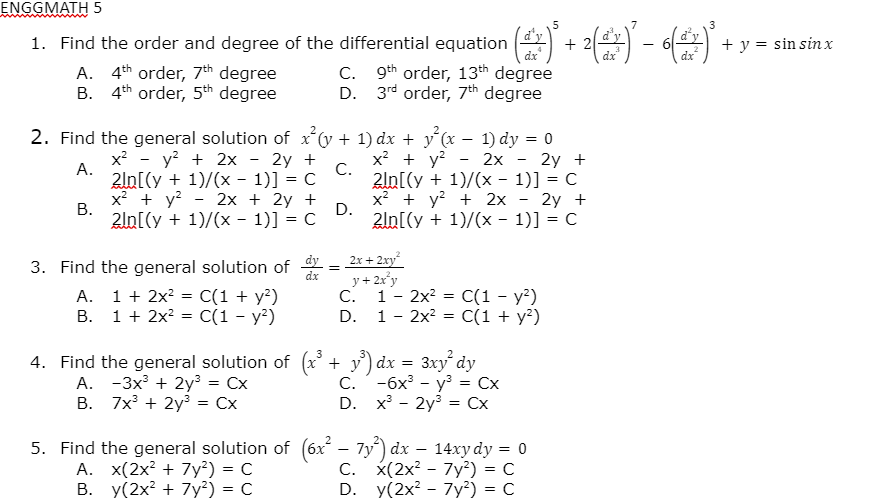 Answered 2 Find The General Solution Of X Y Bartleby