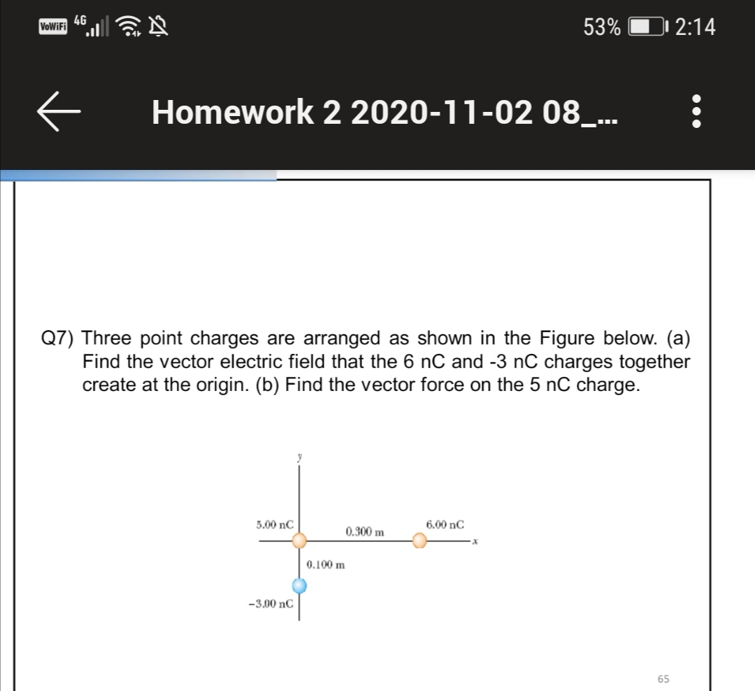 Answered: Three Point Charges Are Arranged As… | Bartleby