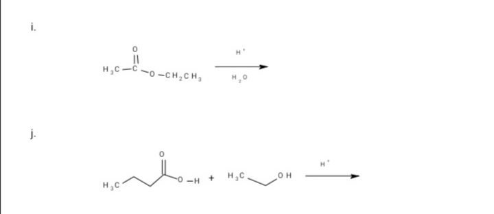 Answered: i. H H,C-C -0 -CH,CH, j. H,C. он | bartleby