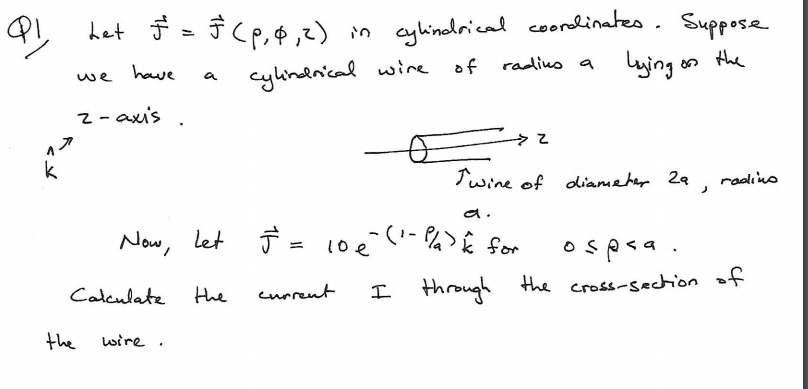 Answered In Cyhindrical Coorlinates Suppose Bartleby