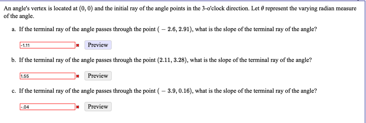 Answered An Angle S Vertex Is Located At 0 0 Bartleby