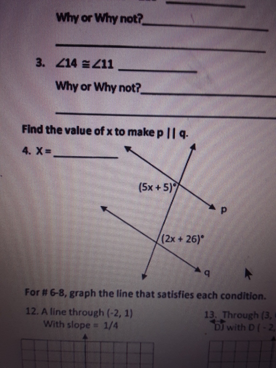 Answered Find The Value Of X To Make P Q 4 Bartleby