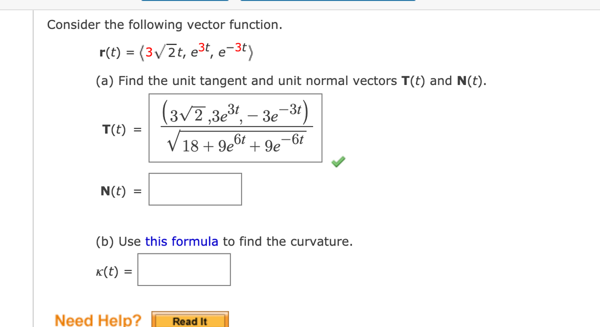 Answered Consider The Following Vector Function Bartleby