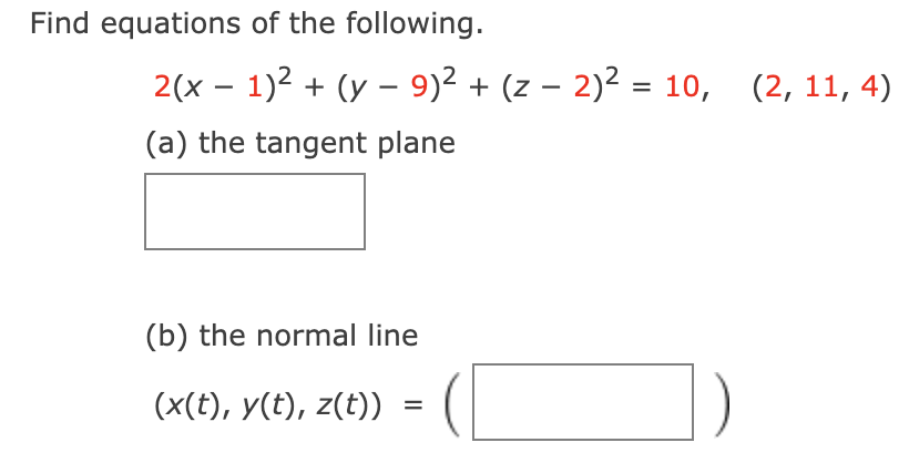 Answered Find Equations Of The Following 2 X Bartleby