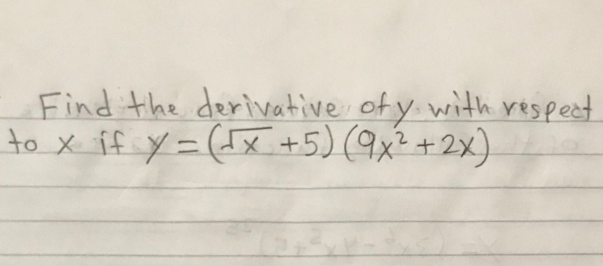 Answered Find The Derivative Ofy With Respeat To Bartleby