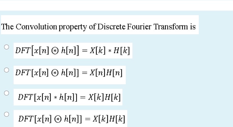 Answered The Convolution Property Of Discrete Bartleby