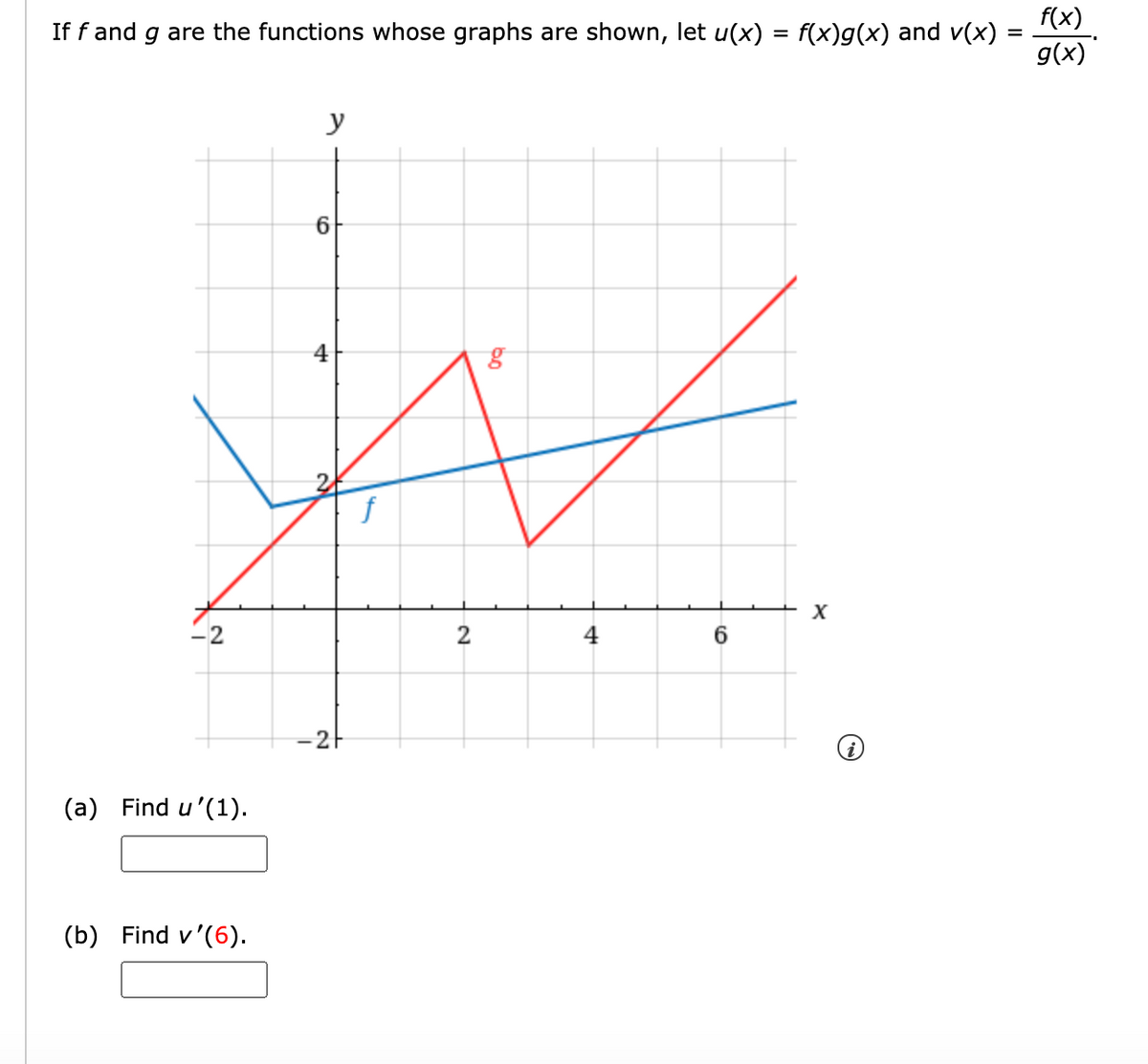 Answered F X If F And G Are The Functions Whose Bartleby