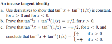 Answered An Inverse Tangent Identity A Use Bartleby