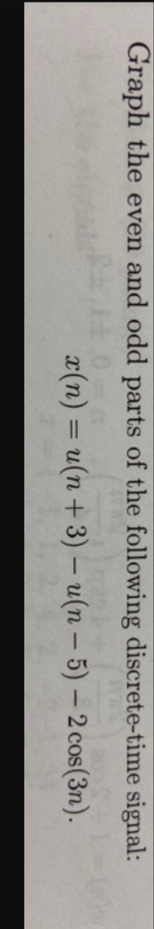 Answered Graph The Even And Odd Parts Of The Bartleby