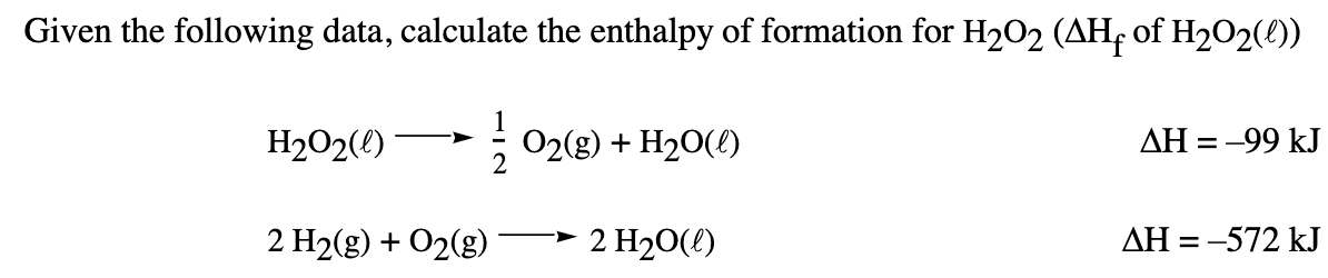 Answered: Given the following data, calculate the… | bartleby