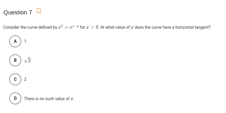 Answered Consider The Curve Defined By X E Y Bartleby