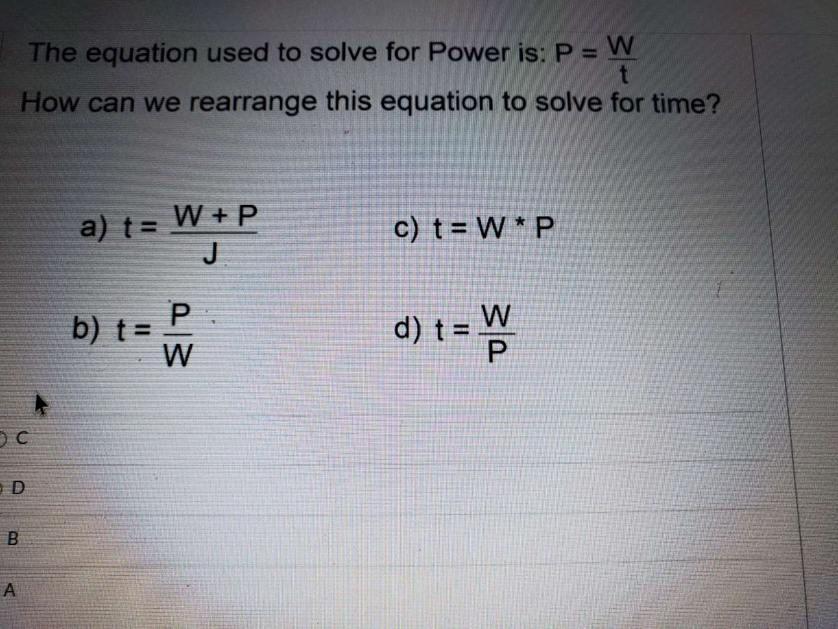 Answered The Equation Used To Solve For Power Bartleby