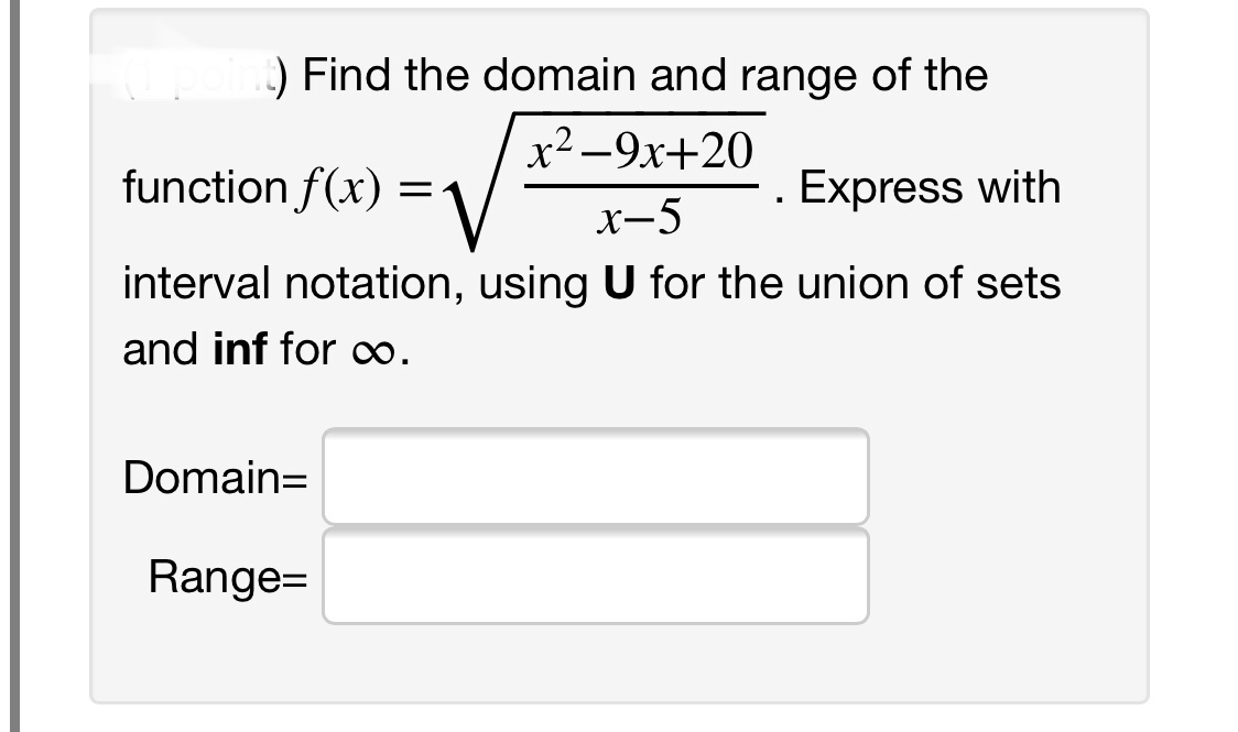 Answered Find The Domain And Range Of The X Bartleby