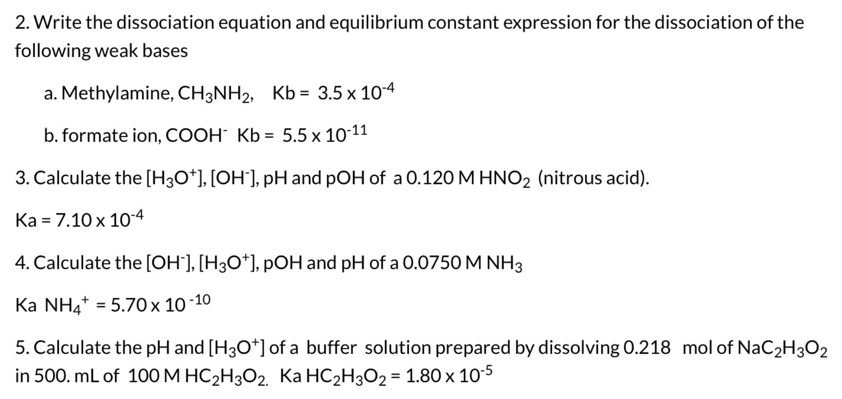 Answered: 14. Write the dissociation equation and  bartleby