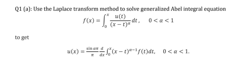 Answered Q1 A Use The Laplace Transform Bartleby