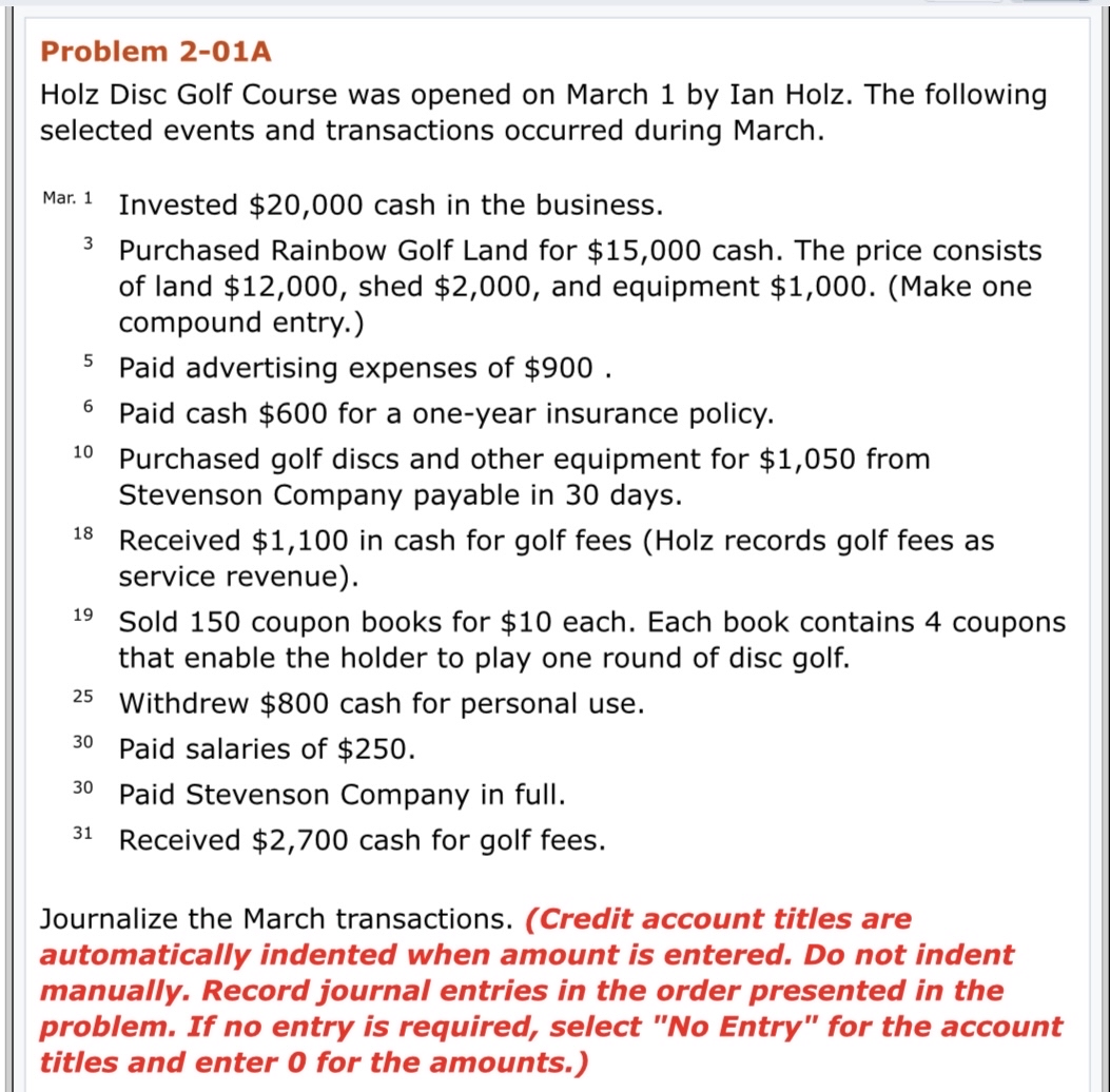 Answered Problem 201A Holz Disc Golf Course was… bartleby