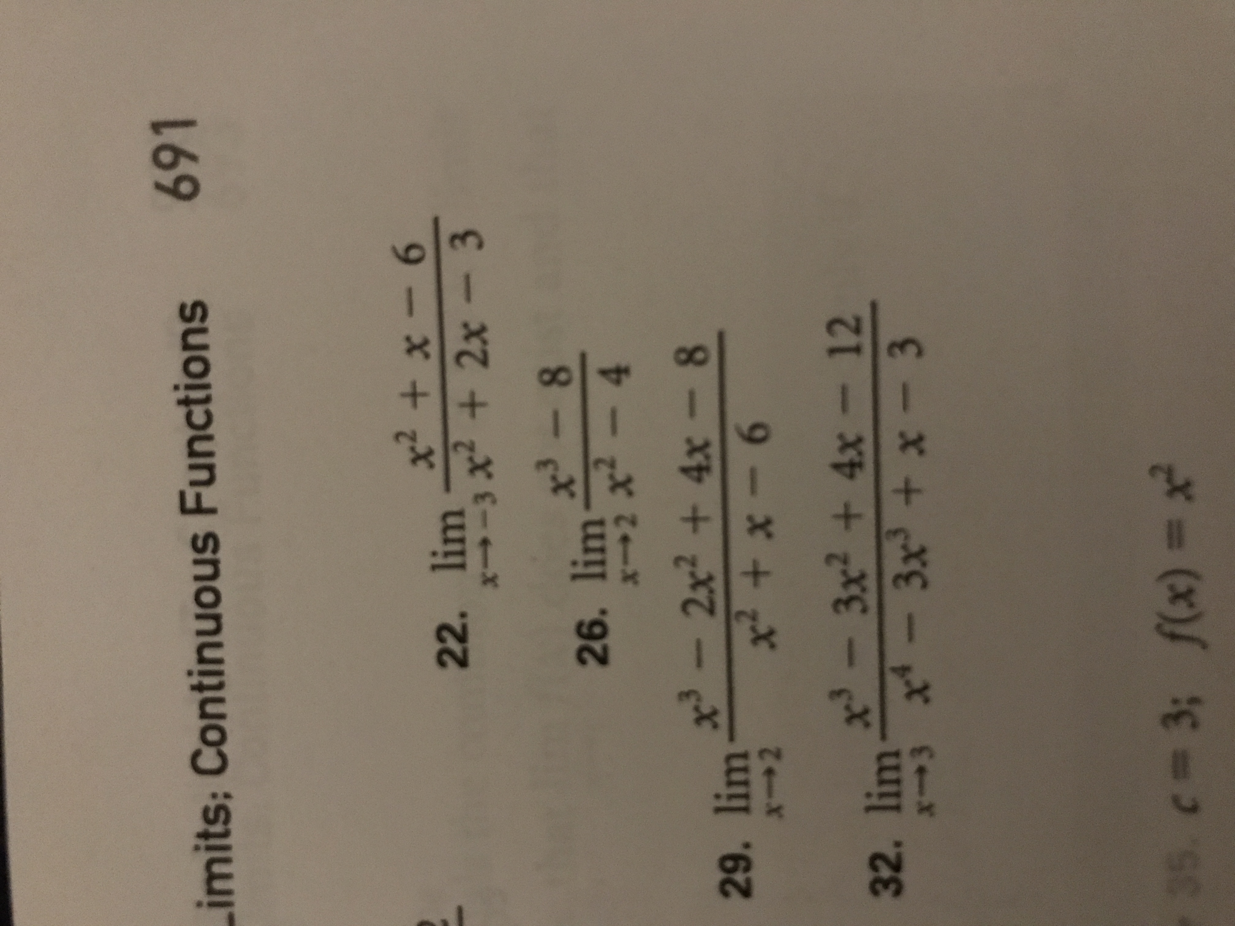 Answered 691 Imits Continuous Functions X2 X 6 Bartleby