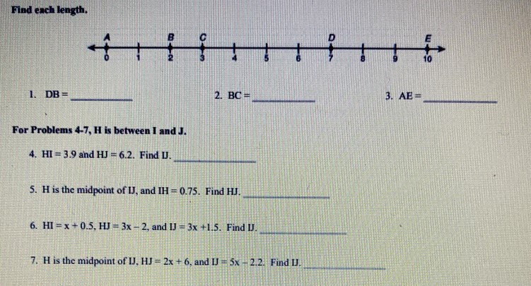 Answered Find Each Length 10 1 Db 2 3 Bartleby